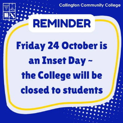  Inset Day - Friday 24 October 